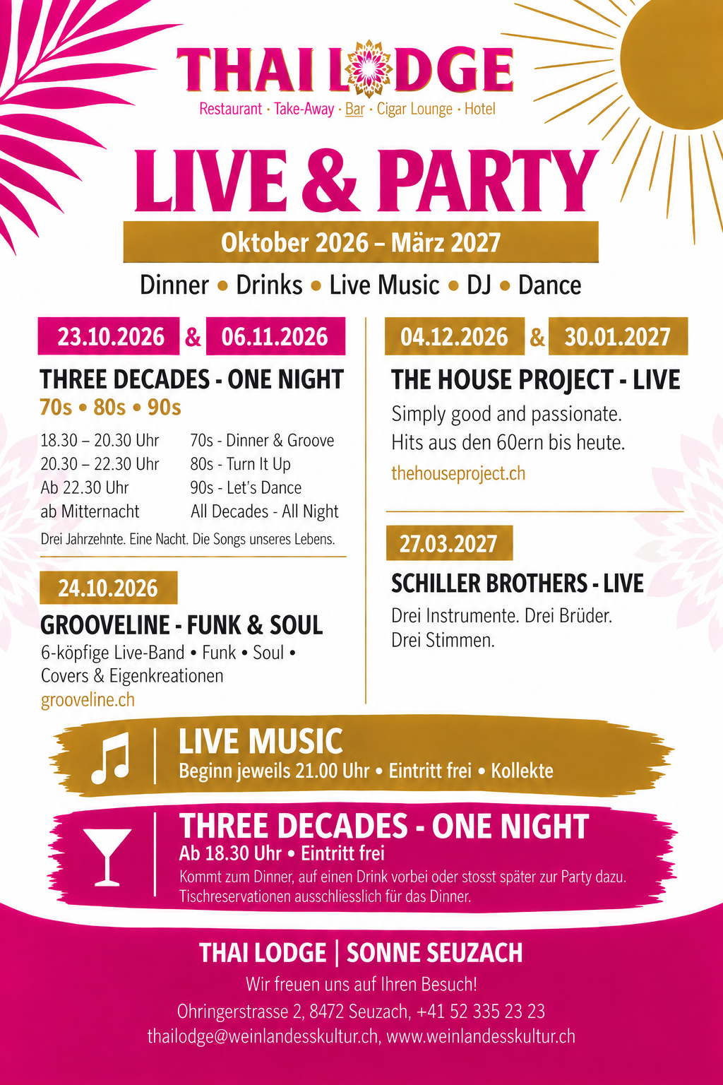 Live Party in der Thai Lodge